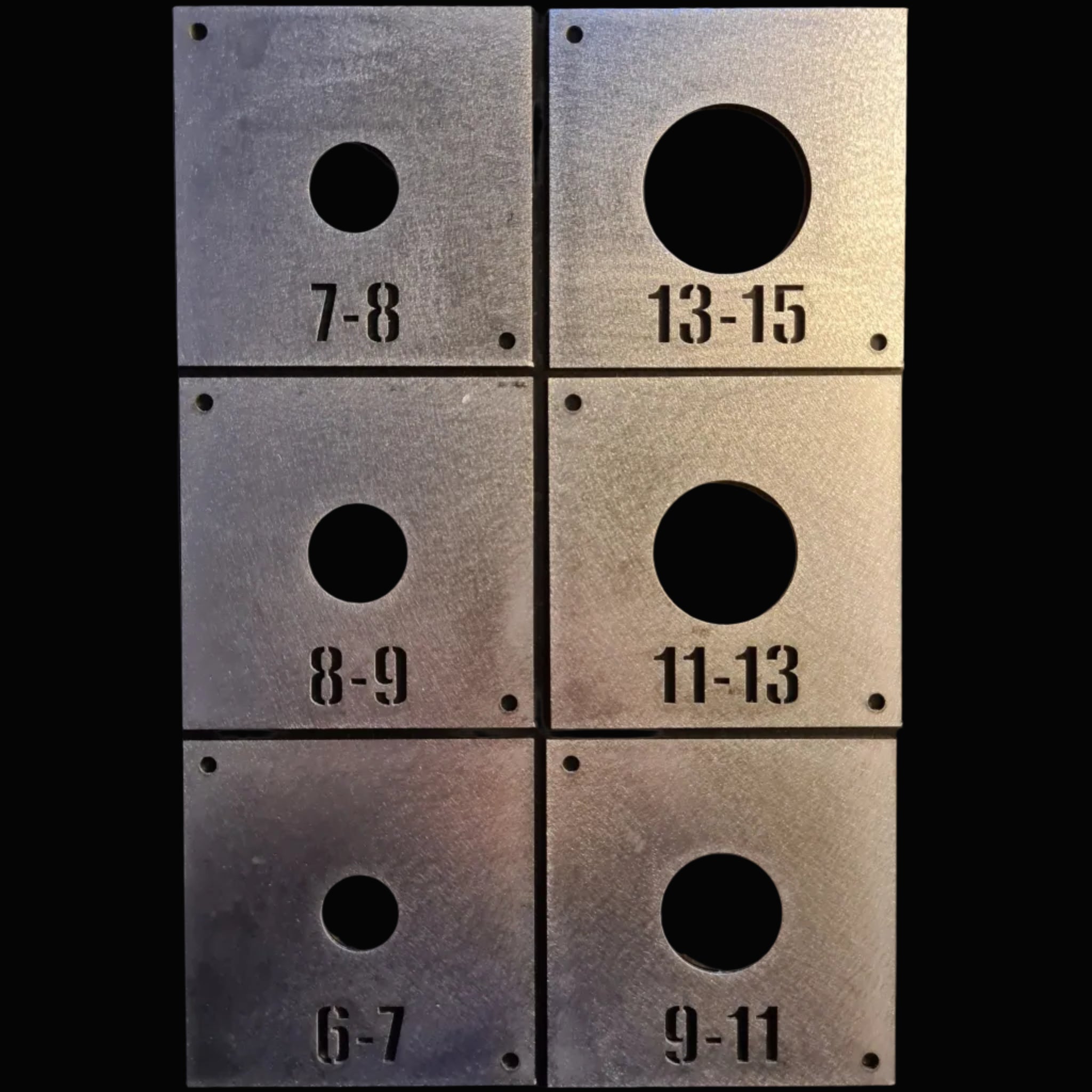 Lot de 6 calibreurs bulbes de safran pour table de tri