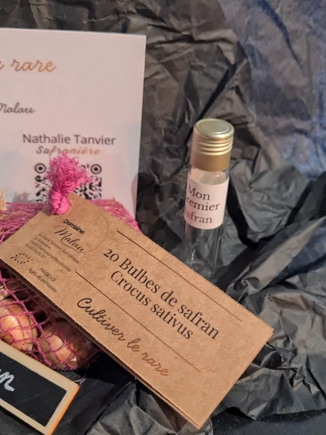 Kit potées 20 bulbes crocus sativus